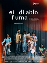 Cartel de El diablo fuma (y guarda las cabezas de los cerillos quemados en la misma caja)
