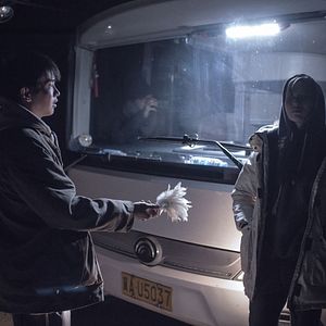 Foto Un elefante sentado y quieto