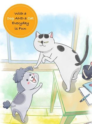 Cartel de With a Dog AND a Cat, Every Day is Fun