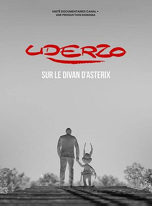 Cartel de Astérix sur le divan d'Uderzo