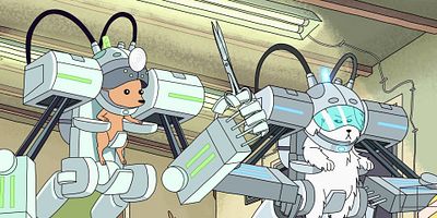 Cartel de El cortador de césped perruno