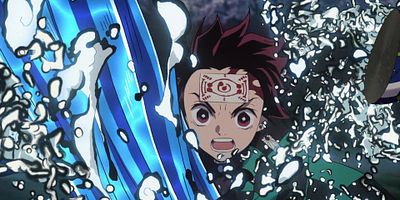 Cartel de Demonios de temari y de flechas