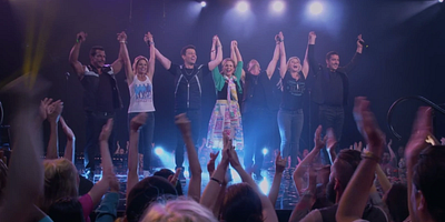 Cartel de New Kids en la casa