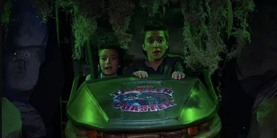 Cartel de Montaña rusa Troller