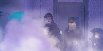 Cartel de La fuga de la plaga gris