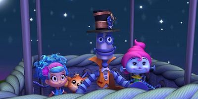 Cartel de El Poniexpreso de madera / El globo luna