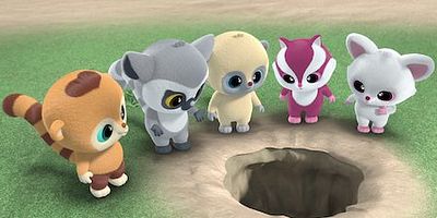 Cartel de ¡Por la madriguera del conejo!