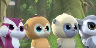 Cartel de Comiendo saludable con los piqueros patas azules