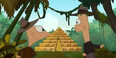 Cartel de Phineas y Ferb y el Templo de Kestanacien