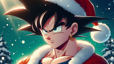 Así se verían Goku y los guerreros de 'Dragon Ball Z' festejando la Navidad con Santa Claus noticias imagen