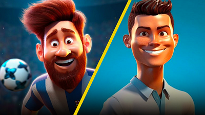 Así se verían Messi y Cristiano Ronaldo en películas animadas de Disney Pixar noticias imagen