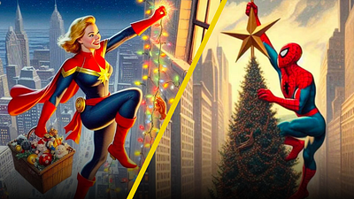 Así se verían Spider-Man, Capitana Marvel y otros superhéroes celebrando la Navidad noticias imagen