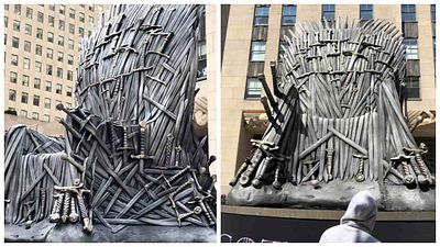 'GOT': Todo listo para la premiere en NY (Trono de hierro gigante incluido) noticias imagen