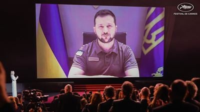 Cannes 2022: Presidente de Ucrania, Volodímir Zelenski, es ovacionado tras discurso en la apertura del festival
