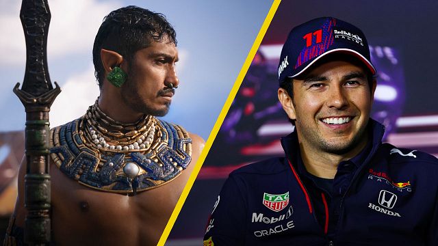 ¡Épico! Tenoch Huerta felicita a Checo Pérez por su casco de 'Black Panther 2' noticias imagen