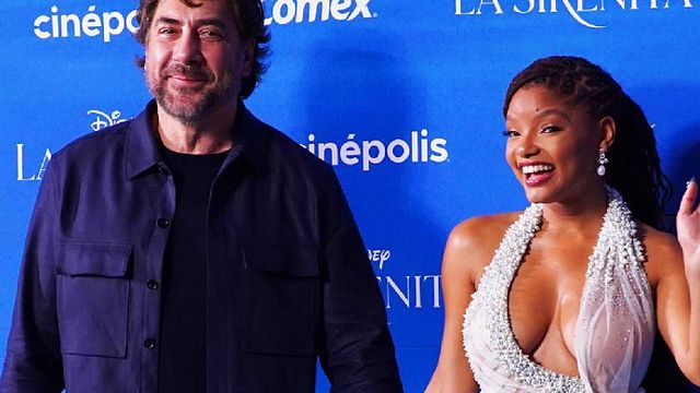 Javier Bardem y Halle Bailey cumplieron sueño a niña durante premier de 'La Sirenita' en México noticias imagen