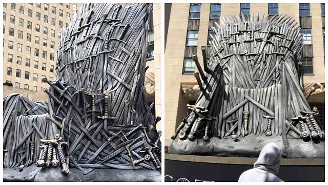 'GOT': Todo listo para la premiere en NY (Trono de hierro gigante incluido) noticias imagen