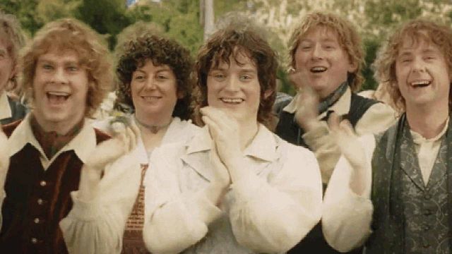 Las conmovedoras imágenes del reencuentro entre Elijah Wood y los hobbits  noticias imagen
