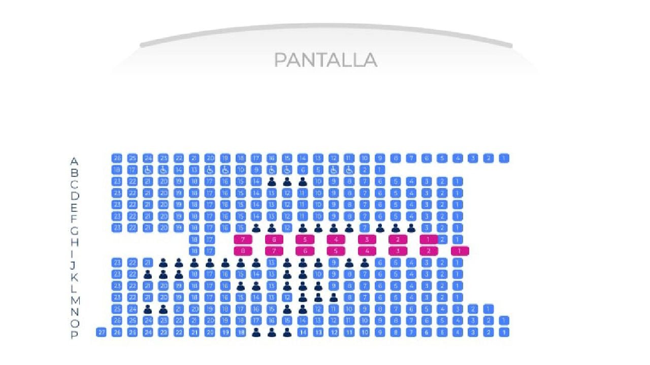 Disponibilidad de asientos en Oasis Coyoacán