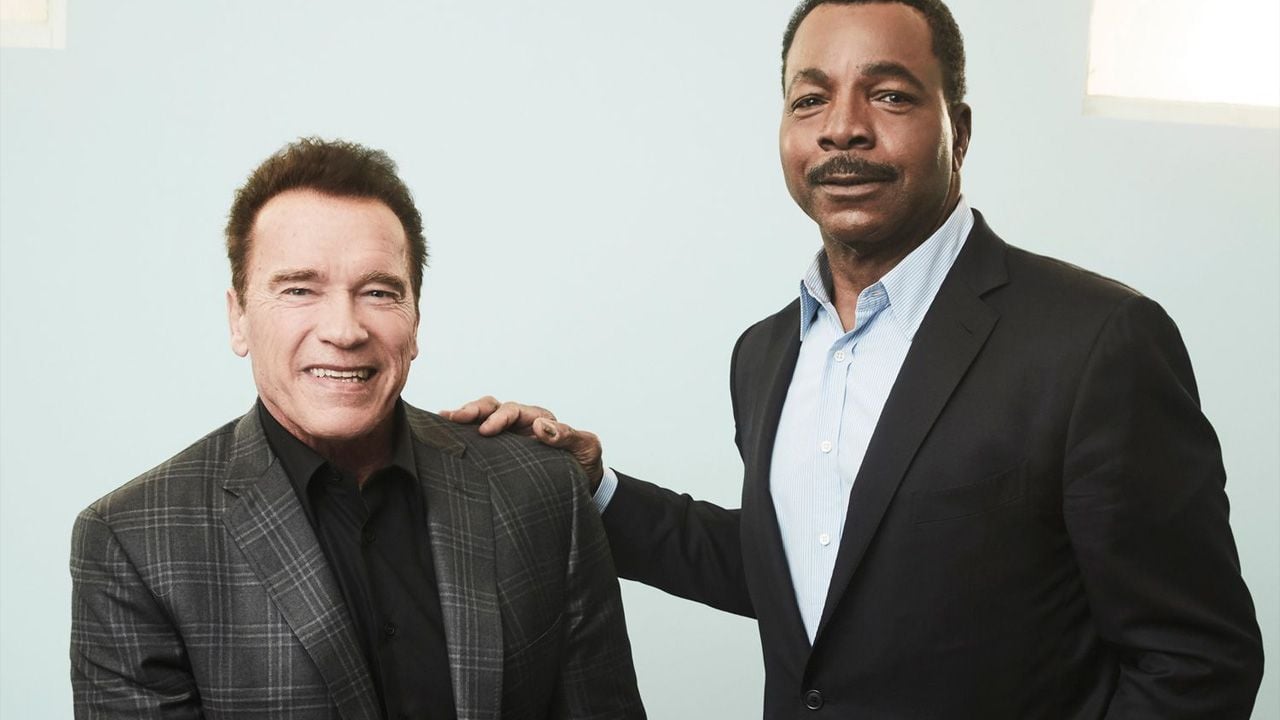Arnold Schwarzenegger y Carl Weathers.