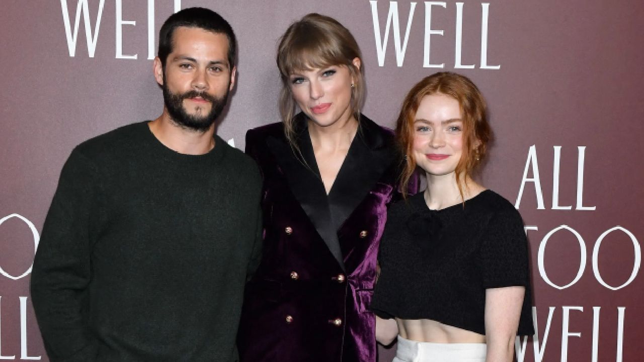 Dylan O'Brien, Taylor Swift y Sadie Sink en el estreno de 'All Too Well'