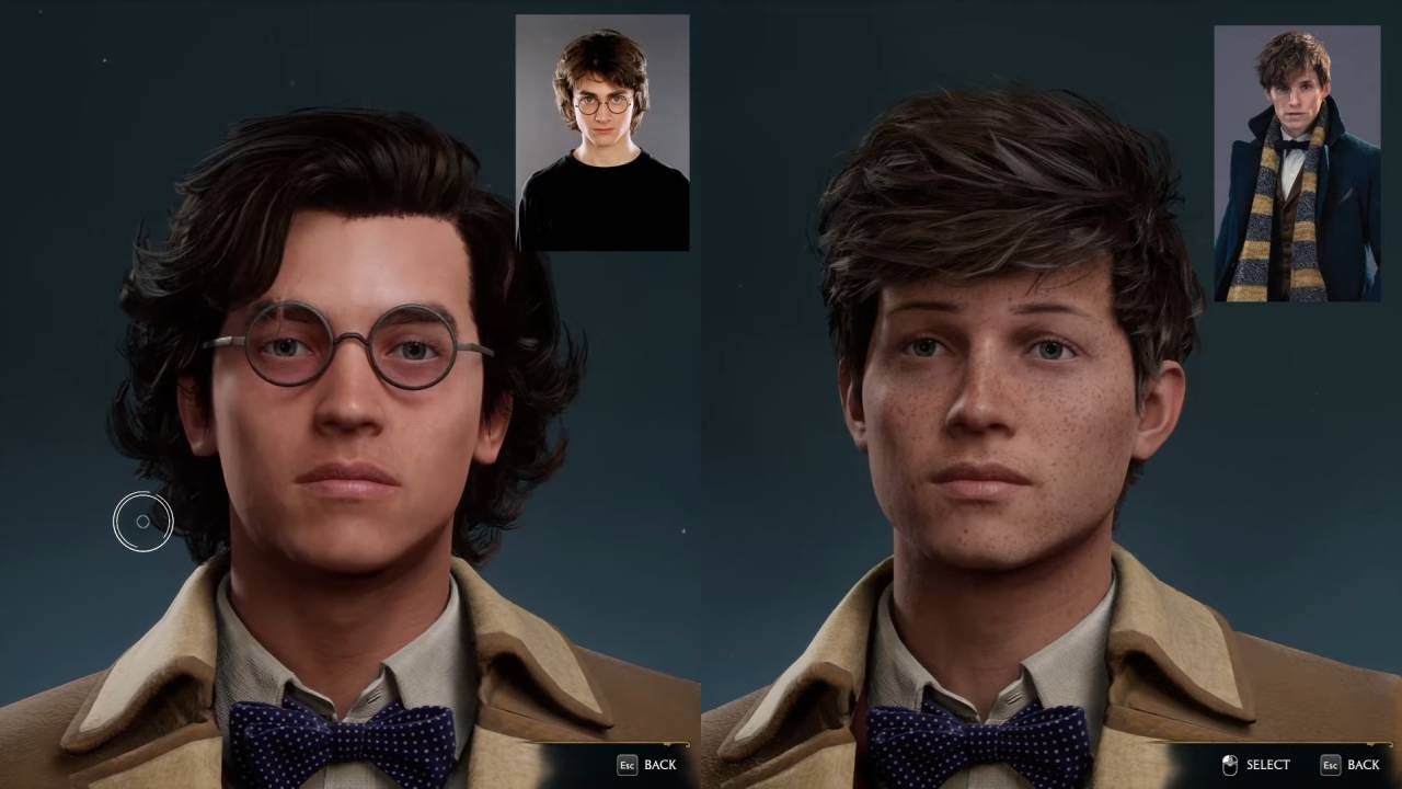 Recreación de Harry Potter y Newt Scamander