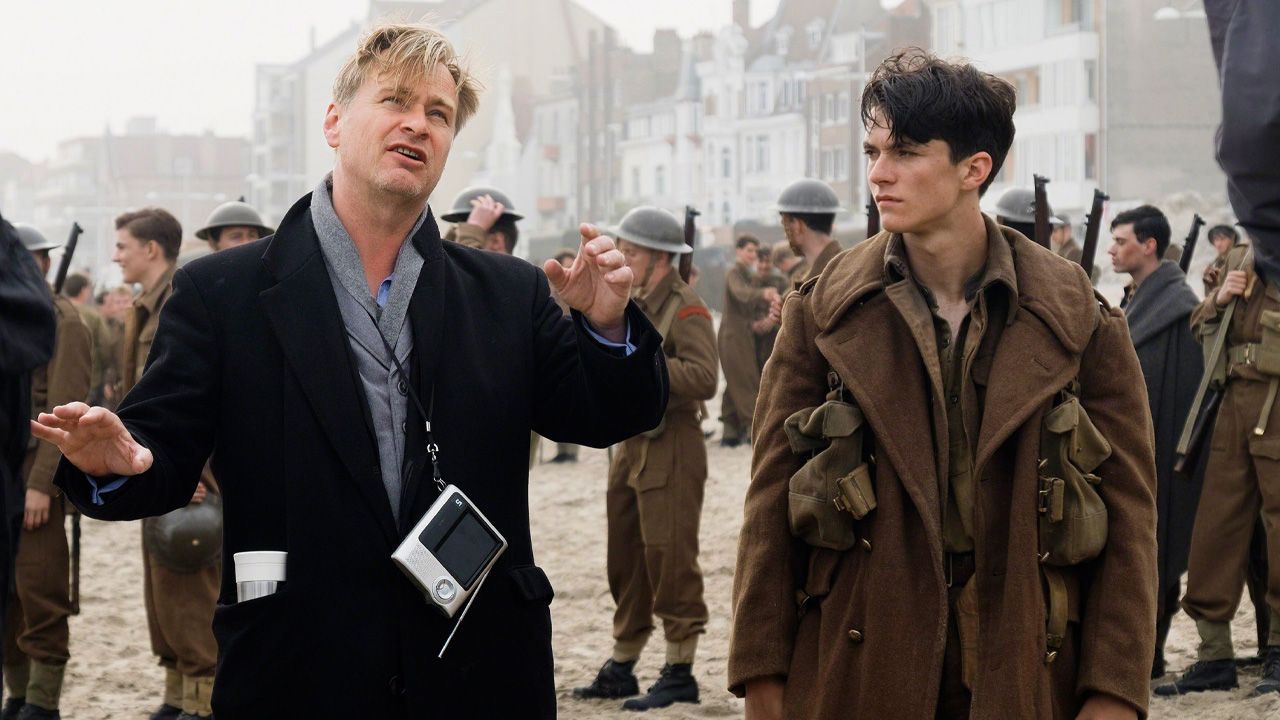 Christopher Nolan filmando 'Dunkerque' en 2016