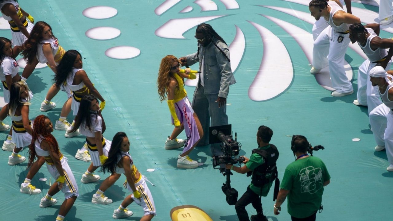 Shakira durante su presentación de el Mundial 2026.