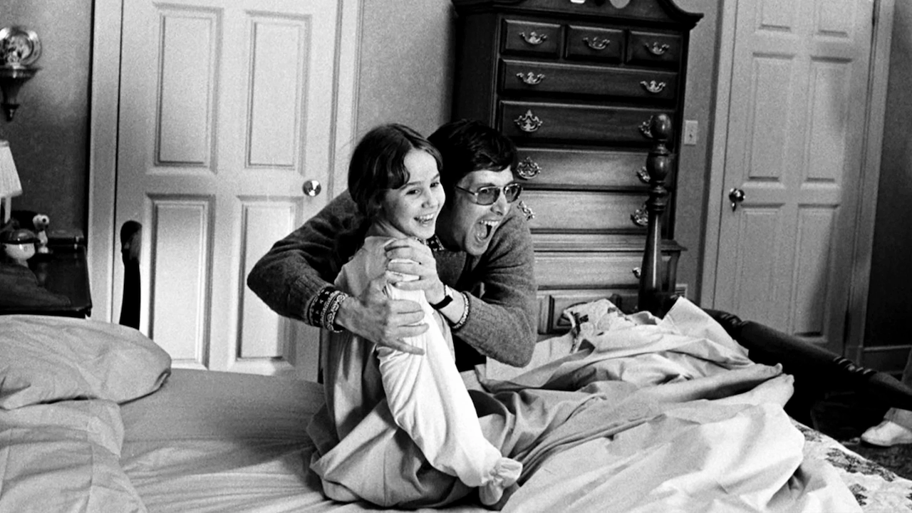 William Friedkin en el set de 'El exorcista'.