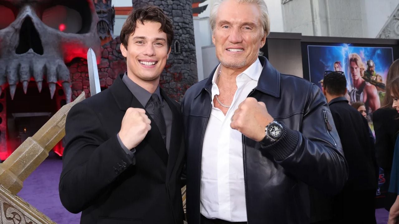Nicholas Galitzine y Dolph Lundgren
