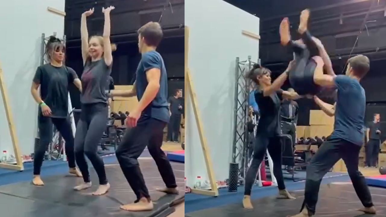 Emma Myers tuvo que realizar varias acrobacias. 