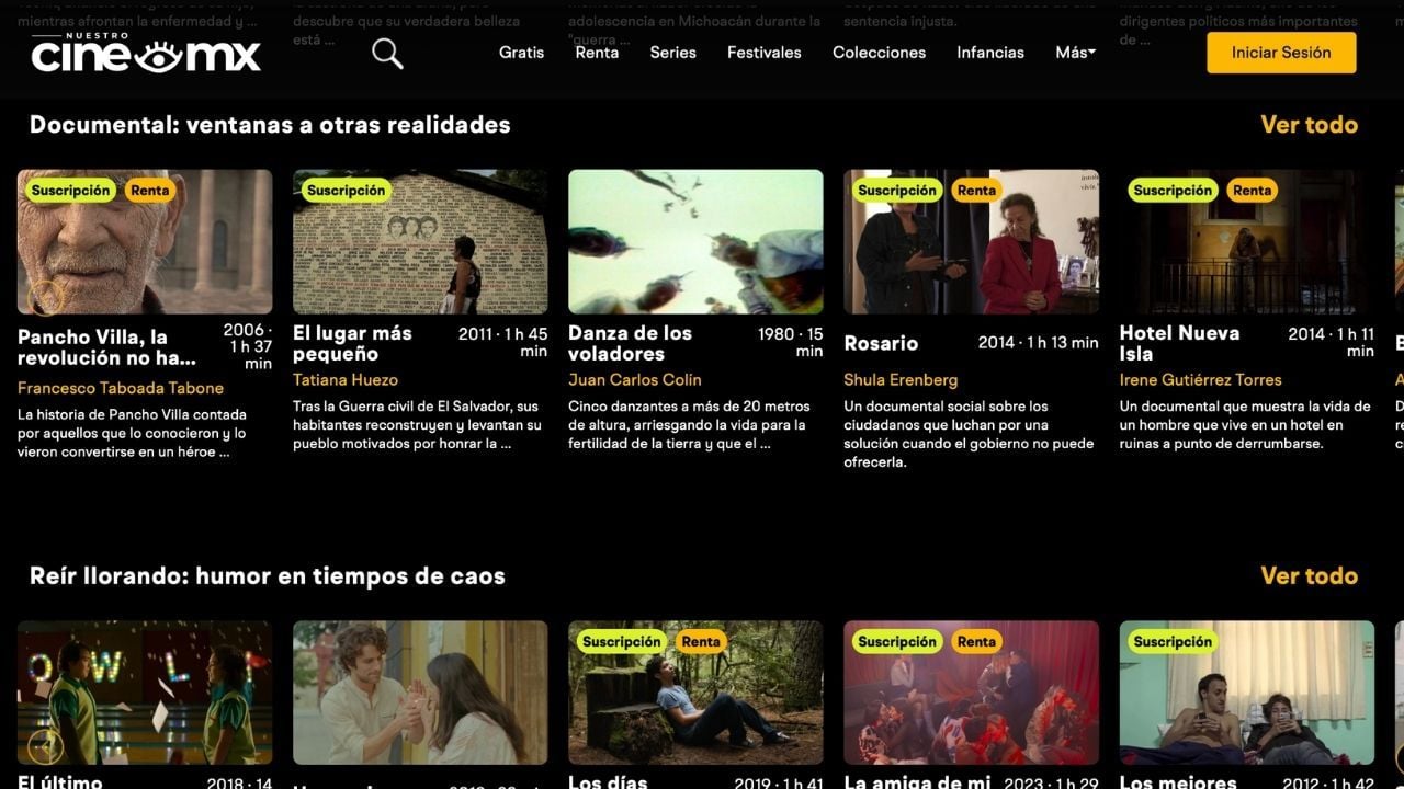 Plataforma de Streaming Cine MX