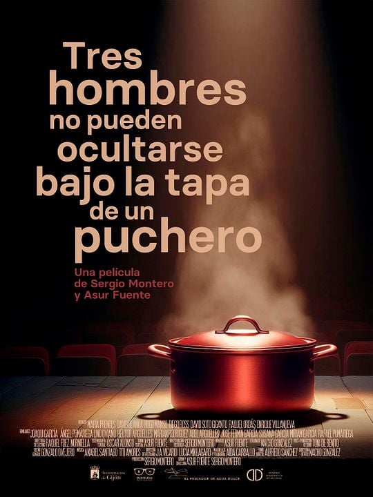 Tres hombres no pueden ocultarse bajo la tapa de un puchero : Póster