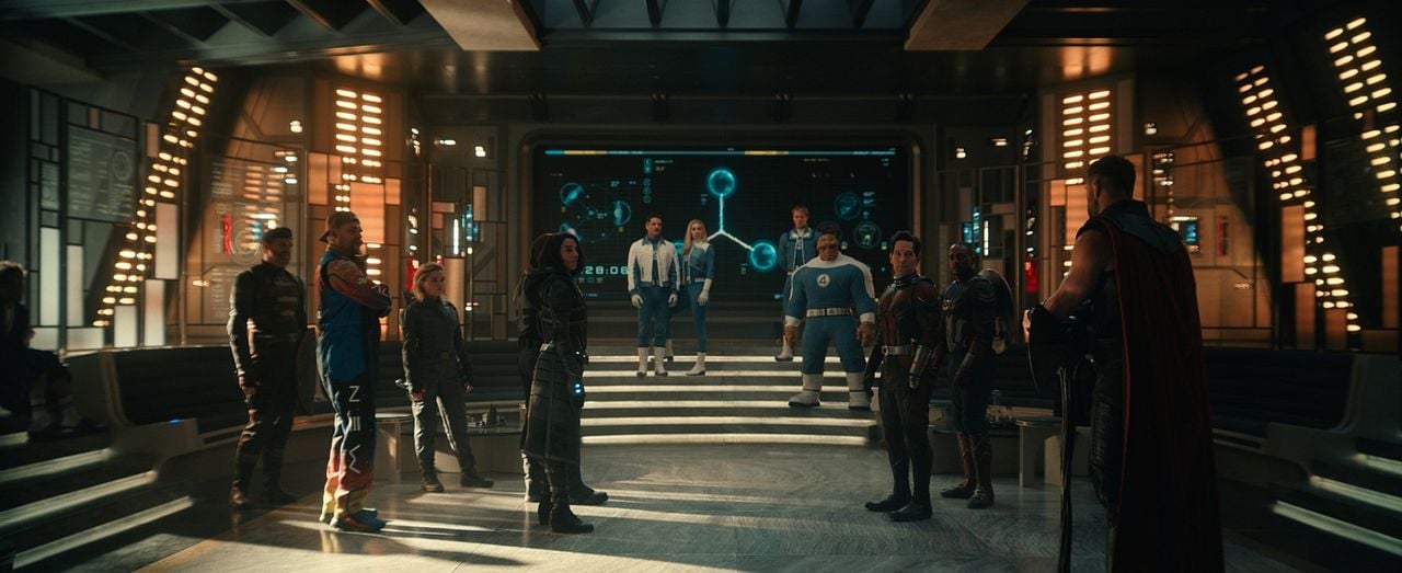 Avengers: Doomsday : Foto Vanessa Kirby, Wyatt Russell, Paul Rudd, Pedro Pascal, Chris Hemsworth, David Harbour, Ebon Moss-Bachrach, Hannah John-Kamen, Florence Pugh, Joseph Quinn, Anthony Mackie