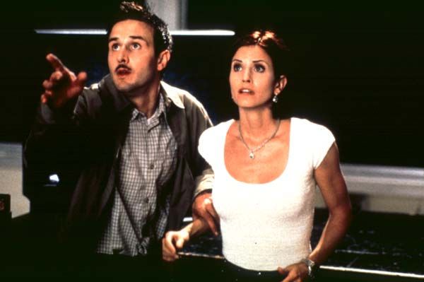 Scream 2 : Foto Wes Craven, Courteney Cox, David Arquette