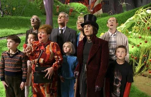 Charlie y la fábrica de chocolate : Foto Freddie Highmore, Johnny Depp, Tim Burton