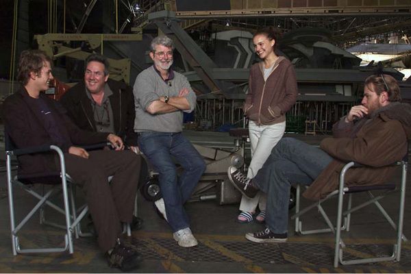 Star Wars: Episodio III - La venganza de los Sith : Foto Ewan McGregor, Natalie Portman, George Lucas, Hayden Christensen