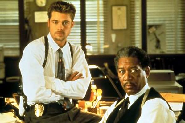 Seven, los siete pecados capitales : Foto Brad Pitt, Morgan Freeman