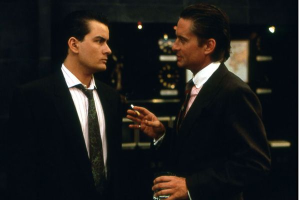 Foto Oliver Stone, Michael Douglas, Charlie Sheen