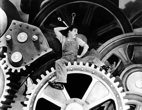 Tiempos modernos : Foto Charles Chaplin