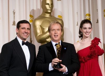 Foto Brad Bird, Anne Hathaway, Steve Carell