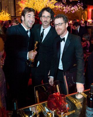 Foto Ethan Coen, Joel Coen, Javier Bardem