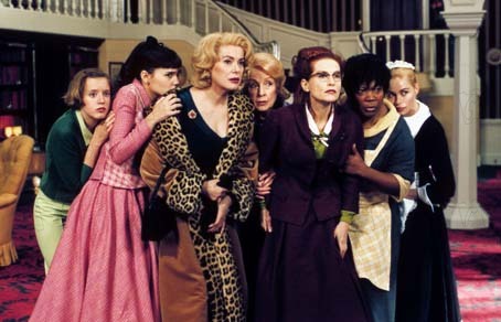 8 femmes : Foto François Ozon, Catherine Deneuve, Ludivine Sagnier, Emmanuelle Béart, Isabelle Huppert