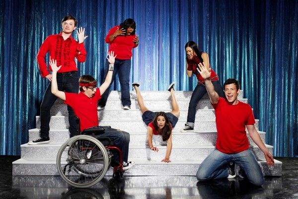 Foto Lea Michele, Cory Monteith, Chris Colfer, Amber Riley, Jenna Ushkowitz, Kevin McHale