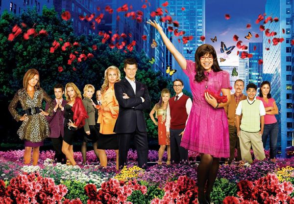 Foto Becki Newton, Ana Ortiz, Mark Indelicato, Michael Urie, Tony Plana, Judith Light, Vanessa Williams, America Ferrera