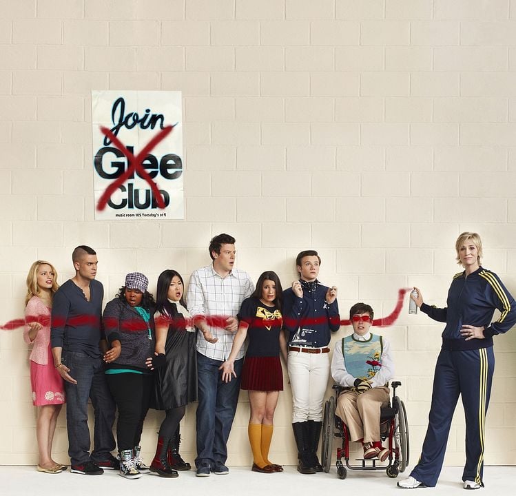 Foto Cory Monteith, Lea Michele, Dianna Agron, Chris Colfer, Mark Salling, Amber Riley, Jenna Ushkowitz, Kevin McHale, Jane Lynch