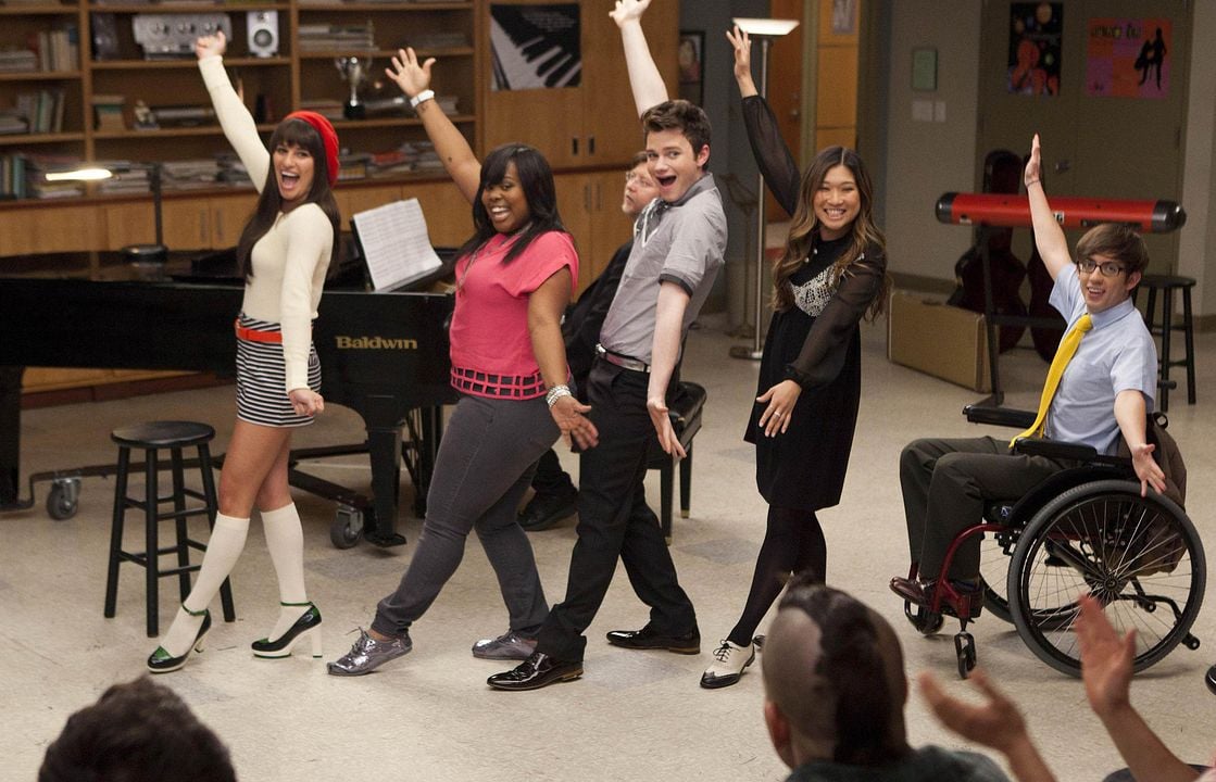 Glee : Foto Jenna Ushkowitz, Kevin McHale, Chris Colfer, Amber Riley, Lea Michele