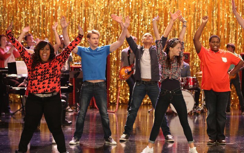 Glee : Foto Chord Overstreet, Amber Riley, Alex Newell, Melissa Benoist