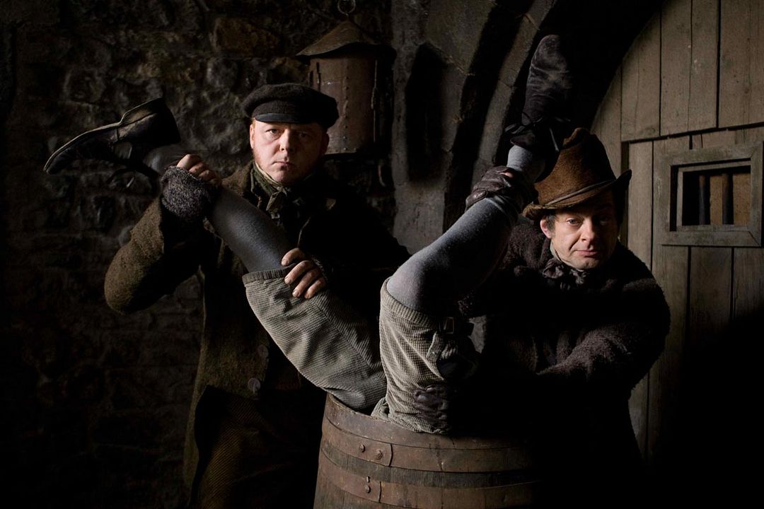 Foto Andy Serkis, John Landis, Simon Pegg