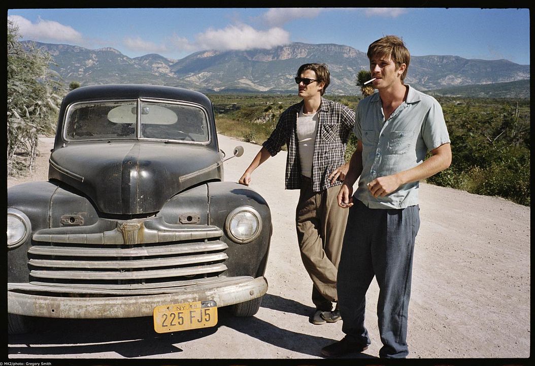 Foto Sam Riley, Walter Salles, Garrett Hedlund